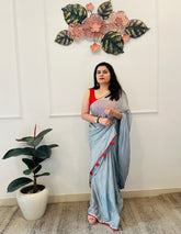 Hand embroidered grey saree - kasumi.in